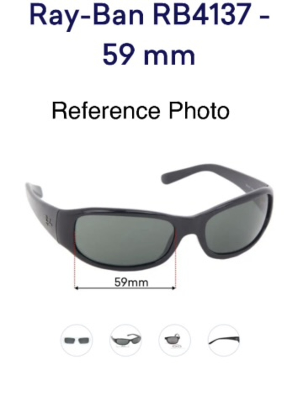 Ray-Ban RB4137 Sunglasses Replacement Lenses 59mm Green Polycarbonate